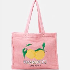 Fiorucci Pink Terry Towel Peaches Purse